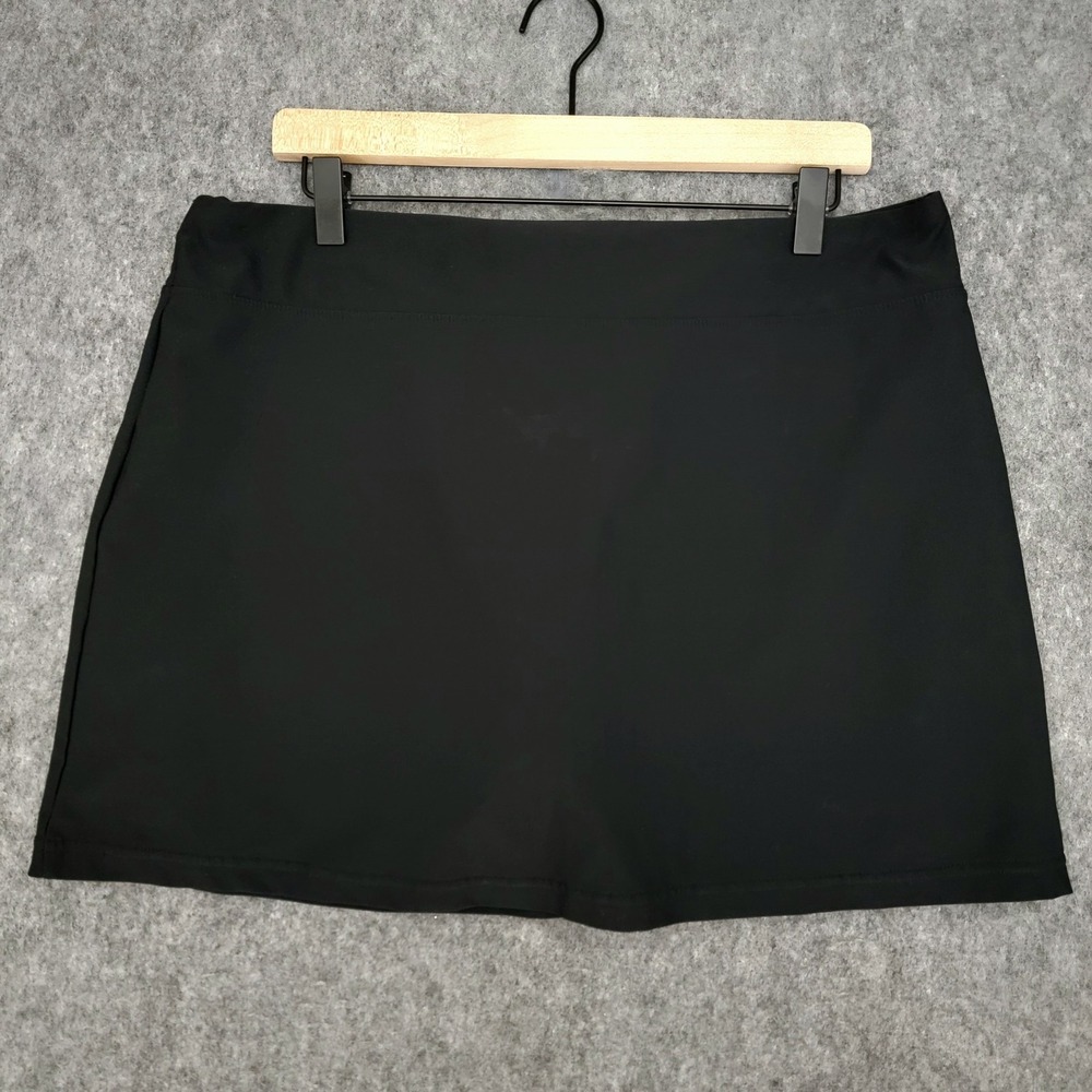 Nike Skort Womens L 12-14 Black Dri-FIT A-Line Tennis Running Shorts Athletic - Picture 2 of 13